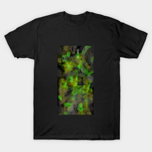 COOL Green and Black MODERN TRENDY Abstract T-Shirt